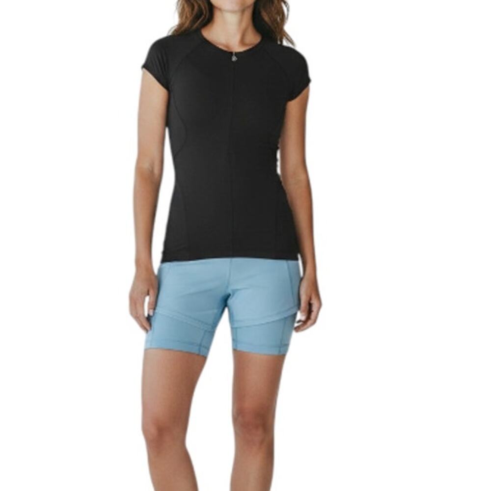 LULULEMON Presta Cycling Top Women 8 Black Bike Sporty Athletic Outdoor Camping